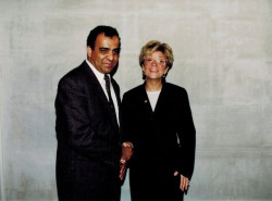 dr kazmir with susan molinari former us house of representatives member