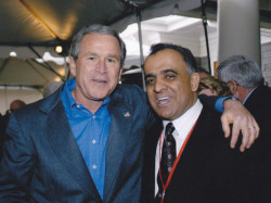 former president george w bush and dr kazmir