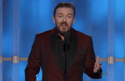 Comedian Ricky Gervais Roasts Hollywood Elites