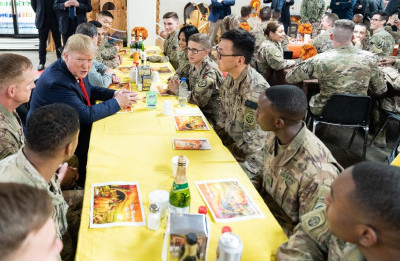 Trump’s Thanksgiving Troop Surprise Makes a Turkey Out of Newsweek